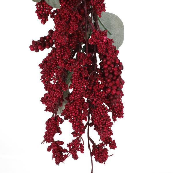 Gdf Studio Sedlari 5-foot Eucalyptus Artificial Garland With Berries Green And Red