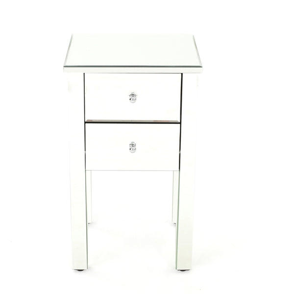 gdf studio Seranade Mirror Finished 2 Drawer Side Table