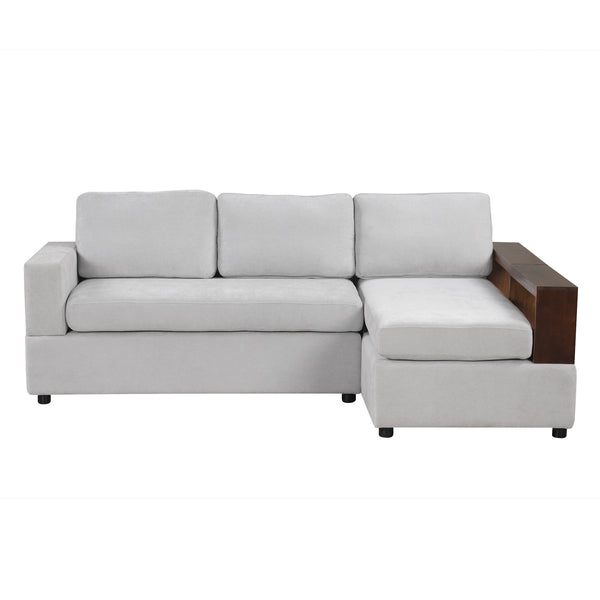 Gdf Studio Serava Sectional Sofa Upholstered Sofa Couch With Reversible Armrests For Living Room
