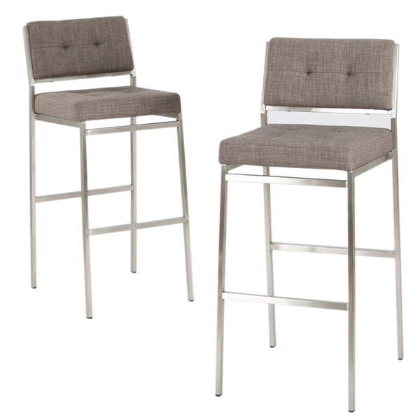 gdf studio Shanara 30-Inch Fabric Barstool (Set of 2)