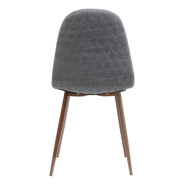 Gdf Studio Sherdan Mid Century Fabric Dining Chairs With Wood Finished Legs - Set Of 2