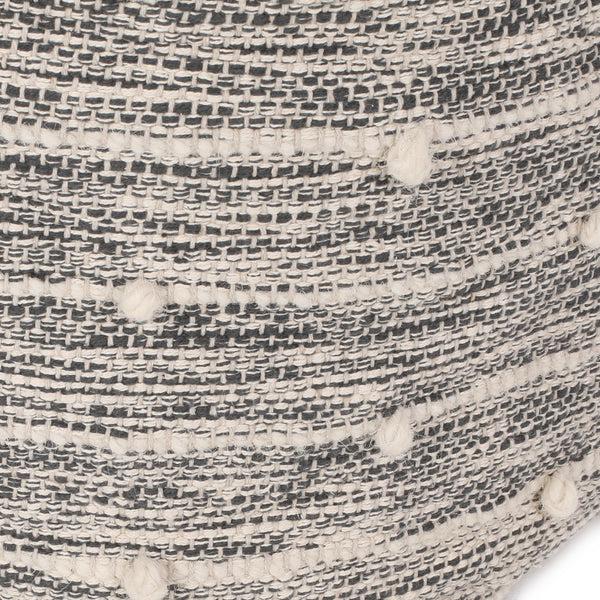 Gdf Studio Shurley Parham Boho Handcrafted Fabric Cube Pouf Ivory And Gray