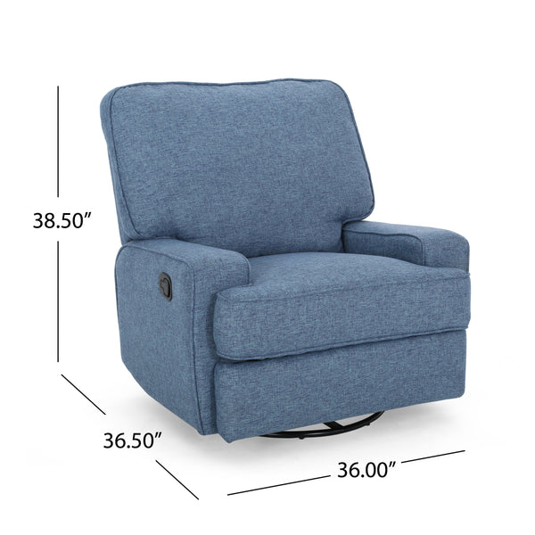Gdf Studio Sibyl Glider Recliner With Swivel Traditional