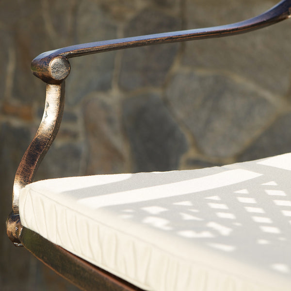 Gdf Studio Sierra 30-Inch Outdoor Cast Aluminum Swivel Bar Stools W/ Cushion (Set Of 2)