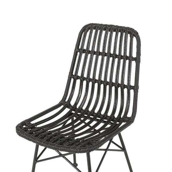 Gdf Studio Silverdew Indoor Wicker Dining Chairs (Set Of 2)