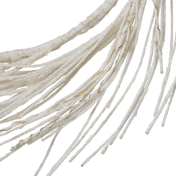 Gdf Studio Simba 24" Pre-lit Warm White LED Artificial Christmas Wreath