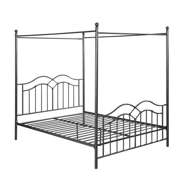gdf studio Simona Traditional Iron Canopy Queen Bed Frame
