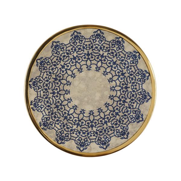 Gdf Studio Sinaya Oriental Round Tempered Glass Wall Accessory