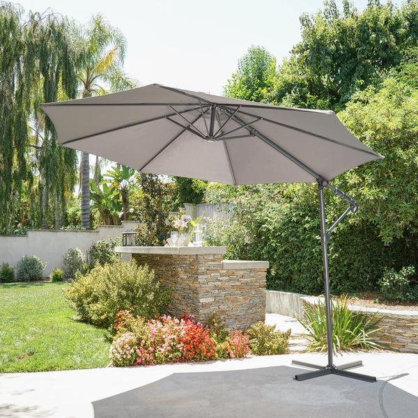 Gdf Studio Sloane Outdoor Water Resistant Steel Frame Banana Sun Canopy