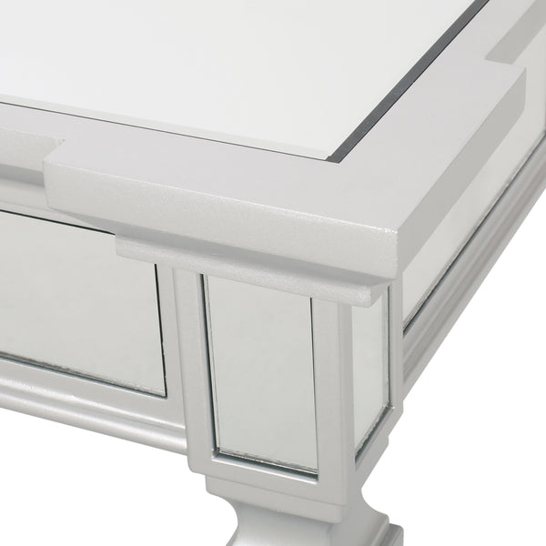 Gdf Studio Sola Mirror Finished Faux Wood Coffee Table