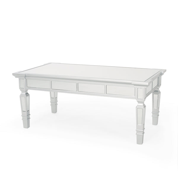 gdf studio Sola Mirror Finished Faux Wood Coffee Table
