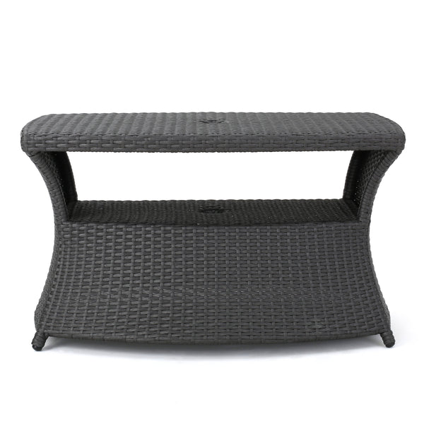 Gdf Studio Soleil Outdoor Wicker Chaise Lounges (Set Of 2) W/ Coffee Table