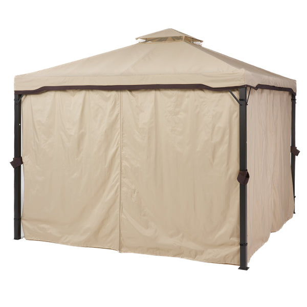 Gdf Studio Sonoma Outdoor Curtains With Mosquito Netting 10 X 10 Foot Gazebo
