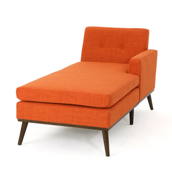 Gdf Studio Sophia Mid-Century Modern Fabric Chaise Lounge