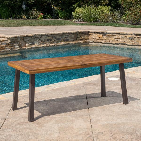 Gdf Studio Spanish Bay Teak Finish Acacia Wood Dining Table