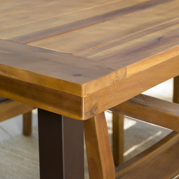 Gdf Studio Spanish Bay Teak Finish Acacia Wood Dining Table