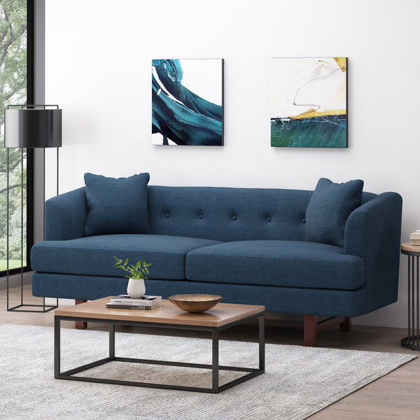 gdf studio Sparks Mid-Century Modern Upholstered 3 Seater Sofa