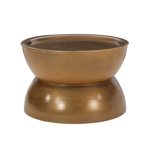 Gdf Studio Sparling Modern Iron Hourglass Coffee Table