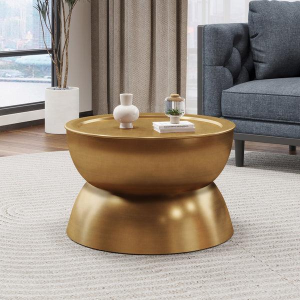 gdf studio Sparling Modern Iron Hourglass Coffee Table