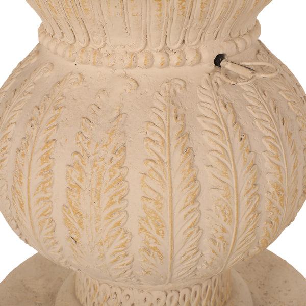 Gdf Studio Speakes Outdoor Cast Stone Umbrella Holder Side Table