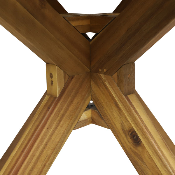 Gdf Studio Specter Outdoor 5 Piece Acacia Wood Dining