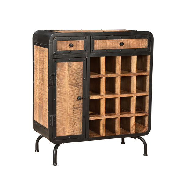 Gdf Studio Spring Industrial Design Wine Rack Bar Cabinet