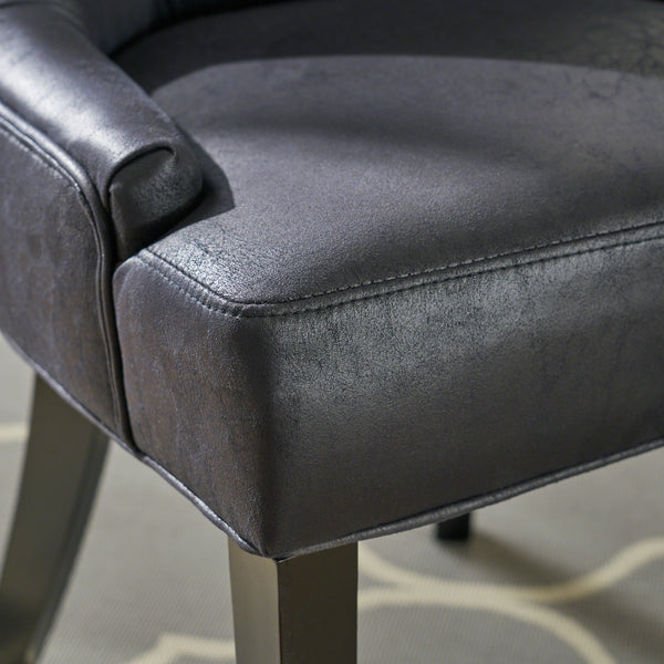 Gdf Studio Stacy Hourglass Microfiber Dining Chairs (Set Of 4)