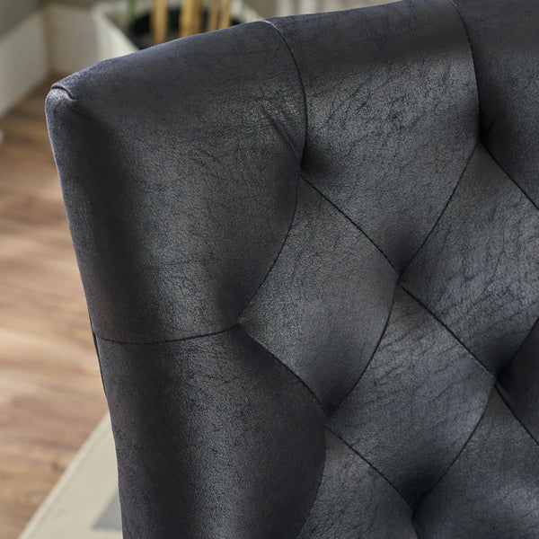 Gdf Studio Stacy Hourglass Microfiber Dining Chairs (Set Of 4)