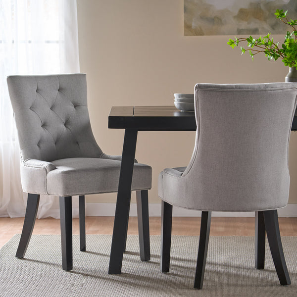 Gdf Studio Stacy Tufted Fabric Dining Chairs (Set Of 2)