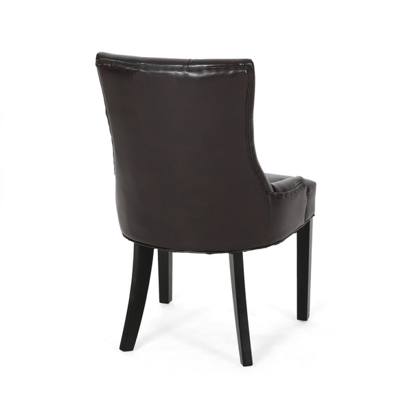 Gdf Studio Stacy Tufted Leather Dining Chairs (Set Of 2)