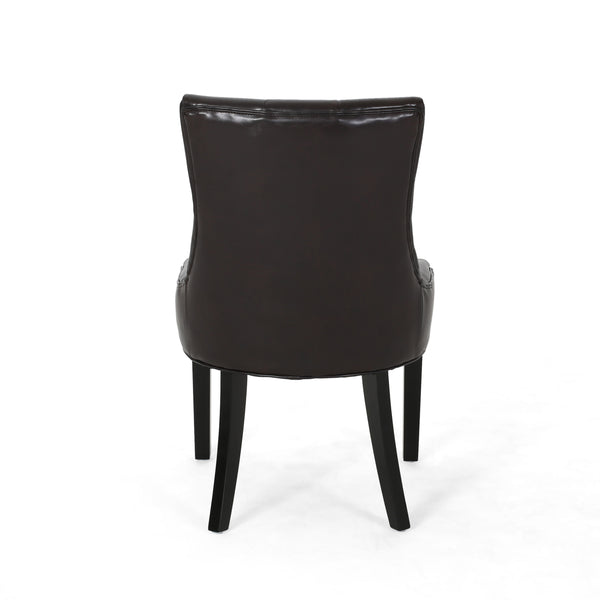 Gdf Studio Stacy Tufted Leather Dining Chairs (Set Of 2)
