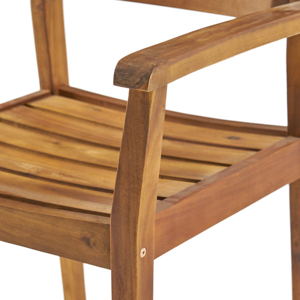 Gdf Studio Stanford Outdoor Acacia Wood Expandable 8 Seater Dining Set