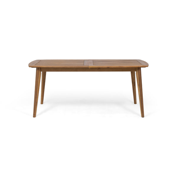 Gdf Studio Stanford Outdoor Acacia Wood Expandable Dining Table