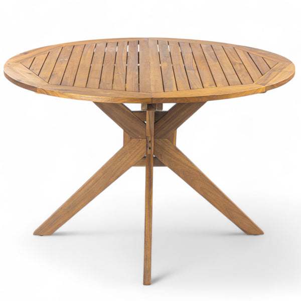 gdf studio Stanford Outdoor Acacia Wood Round Dining Table