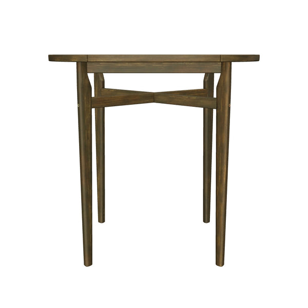 Gdf Studio Stanford Outdoor Rustic Acacia Wood Bar Table With Slat Top