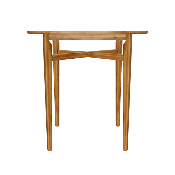 Gdf Studio Stanford Outdoor Rustic Acacia Wood Bar Table With Slat Top