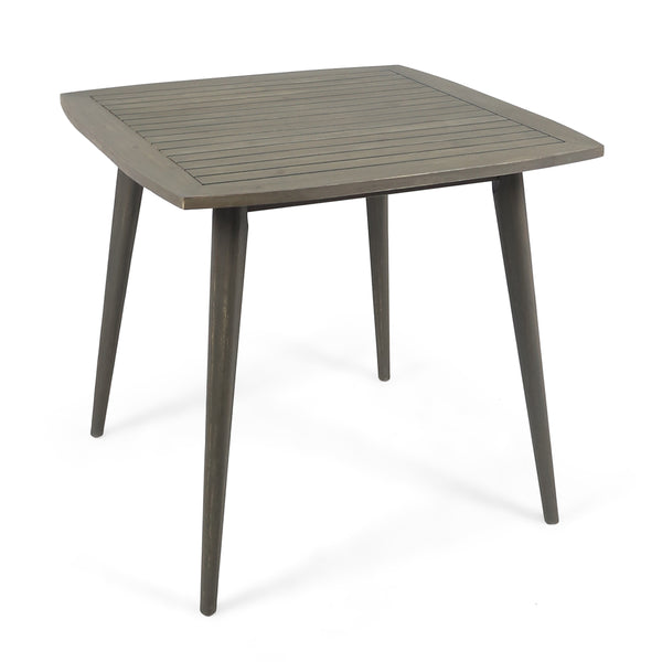 gdf studio Stanford Outdoor Square Acacia Wood Dining Table with Straight Legs