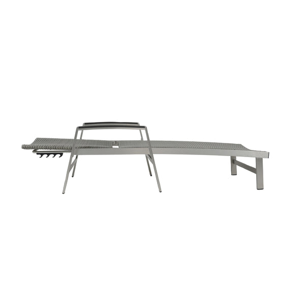 Gdf Studio Stanley Outdoor Wicker And Aluminum Chaise Lounges (Set Of 4) Gray Finish