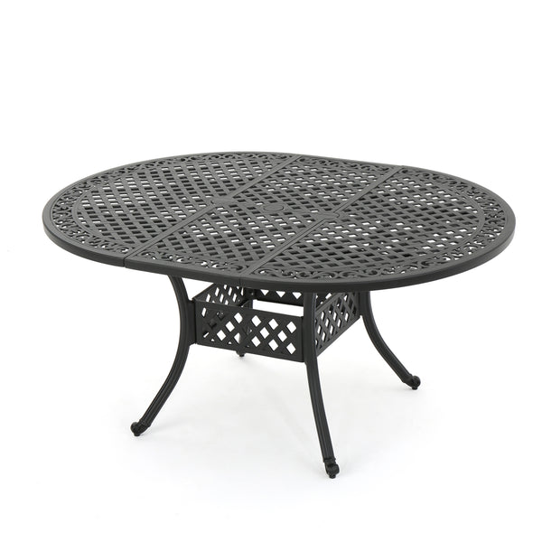 Gdf Studio Stannis Outdoor Expandable Aluminum Dining Table