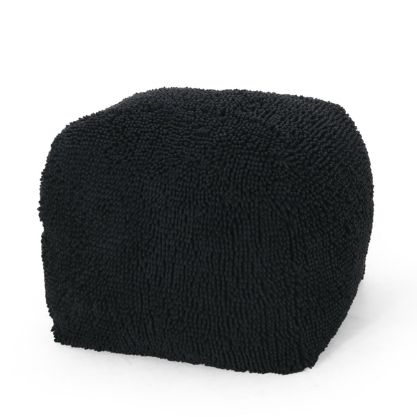 Gdf Studio Statham Modern Microfiber Chenille Square Pouf