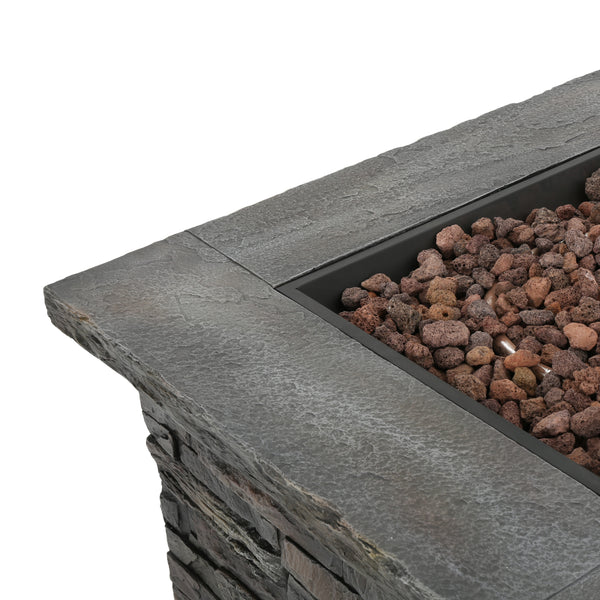 Gdf Studio Stonecrest 40 000 BTU Propane Gas Firepit (Square)