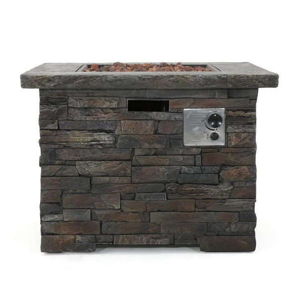gdf studio Stonecrest 40 000 BTU Propane Gas Firepit (Square)
