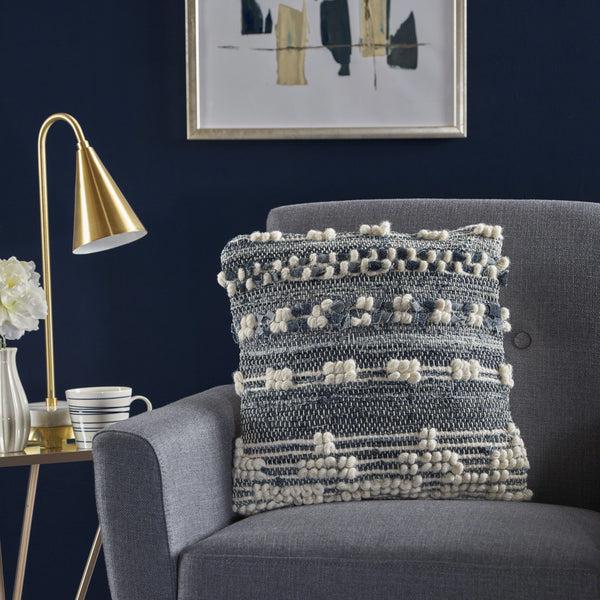 Gdf Studio Storey Handcrafted Boho Denim And Fabric Pillow