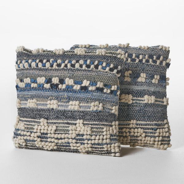 Gdf Studio Storey Handcrafted Boho Denim And Fabric Pillow