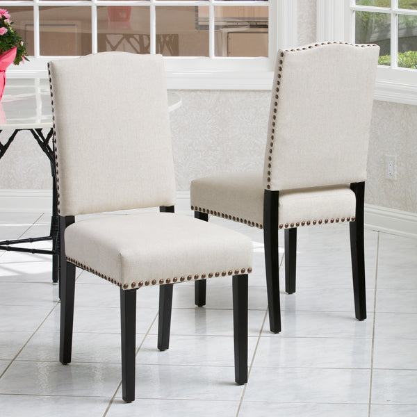 Gdf Studio Stuart Beige Fabric Dining Chair (Set Of 2)