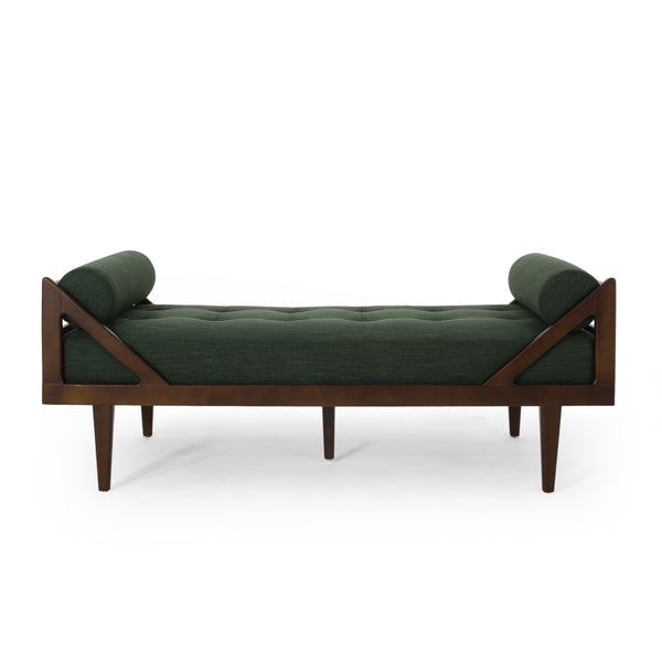Gdf Studio Sumner Contemporary Tufted Chaise Lounge With Rolled Accent Pillows