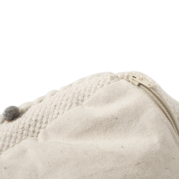 Gdf Studio Swint Pates Boho Handcrafted Fabric Cube Pouf Ivory And Blue
