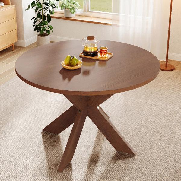Gdf Studio Sylquinn Round Dining Table Modern Farmhouse Kitchen Table Cherry