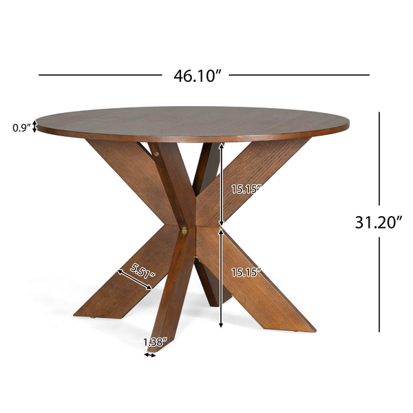 Gdf Studio Sylquinn Round Dining Table Modern Farmhouse Kitchen Table Cherry