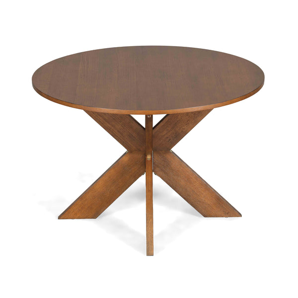 gdf studio Sylquinn Round Dining Table Modern Farmhouse Kitchen Table Cherry
